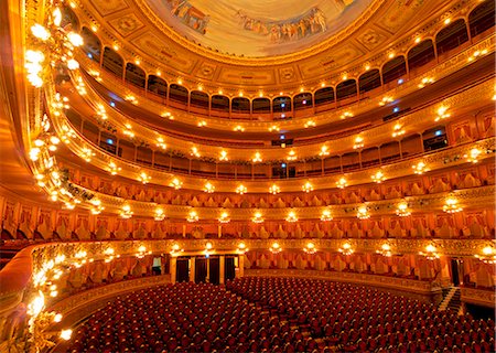 simsearch:700-07237764,k - Argentina, Buenos Aires Province, City of Buenos Aires, Interior view of Teatro Colon and its Concert Hall. Stock Photo - Rights-Managed, Code: 862-08718416