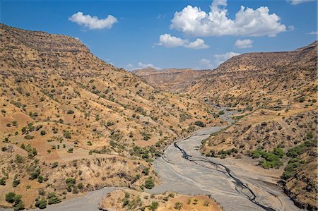 Ethiopia, Amhara Region, Welo.  A tributary of the Lesser Abay River which empties its waters into Lake Tana. For years, this river was regarded as the true source of the Blue Nile (which Ethiopians call the  Abay'). Stock Photo - Rights-Managed, Code: 862-08718759