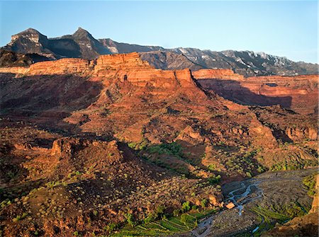 Ethiopia, Amhara Region, Simien Mountains.  An early morning view of the rugged foothills of the distant Simien Mountains. Stock Photo - Rights-Managed, Code: 862-08718773