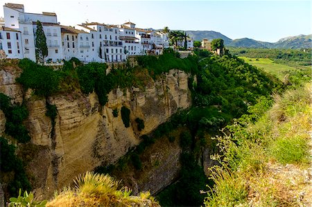 Old town cityscape on the Tajo Gorge in Ronda, Andalusia, Spain Stock Photo - Rights-Managed, Code: 862-08719570