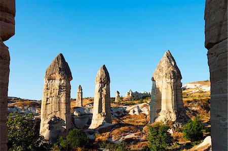 Turkey, Central Anatolia, Cappadocia, landscape at Goreme, Unesco World Heritage site Fotografie stock - Rights-Managed, Codice: 862-08719868