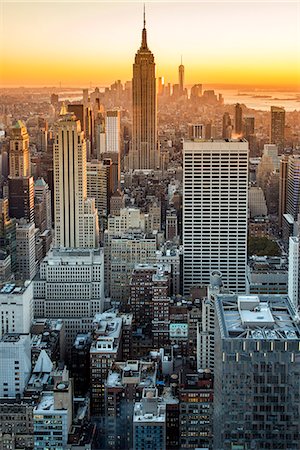simsearch:862-08091471,k - Midtown Manhattan skyline at sunset, New York, USA Stock Photo - Rights-Managed, Code: 862-08720003