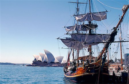 furling - Tall ships moored in Sydney harbour Stock Photo - Rights-Managed, Code: 862-03288626