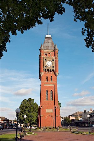 Australia,Victoria. The red brick Gothic-style Clock Tower at Camperdown. Stock Photo - Rights-Managed, Code: 862-03289143