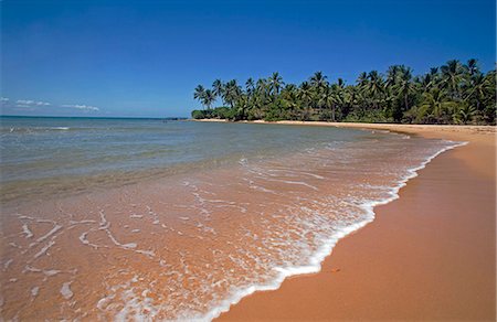 salvador - Brazil,Bahia,Barra Grande. The empty beaches,pristine sand and warm seas make Brazil's Bahia coast a fanstatic destination for the more adventurous traveller. Stock Photo - Rights-Managed, Code: 862-03289797