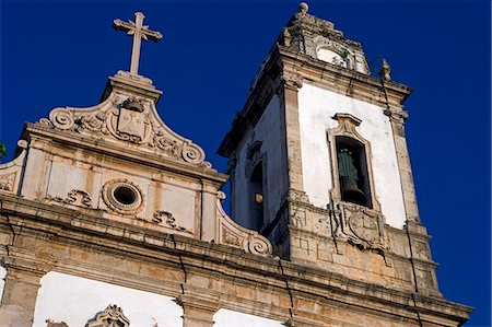 salvador - Brazil,Bahia,Salvador. Within the historic Old City,a UNESCO World Heritage site,the front facade of the Sao Francisco Church and Convent of Salvador. Stock Photo - Rights-Managed, Code: 862-03289804