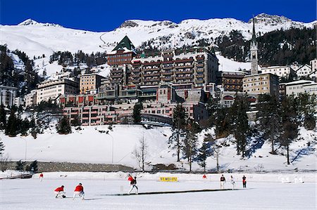 International Cricket on ice on the lake at St Moritz Stock Photo - Rights-Managed, Code: 862-03354653