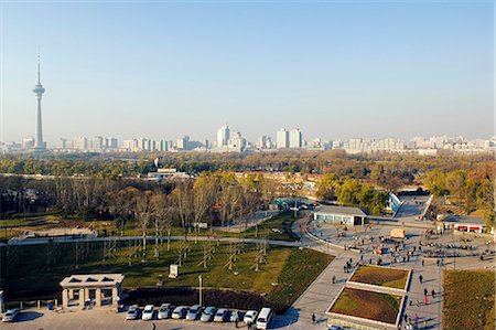 simsearch:400-04198862,k - China,Beijing. A panoramic view of Beijing and the CCTV Tower. Stock Photo - Rights-Managed, Code: 862-03351308