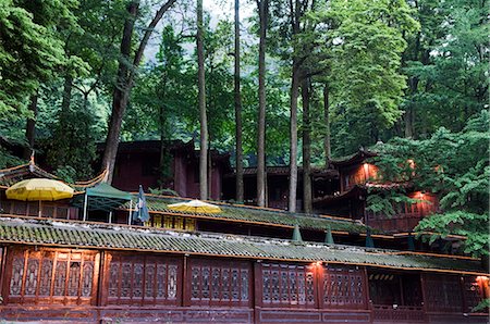 China,Sichuan Province,Qingcheng Mountain Unesco World Heritage site temple building. Stock Photo - Rights-Managed, Code: 862-03351702