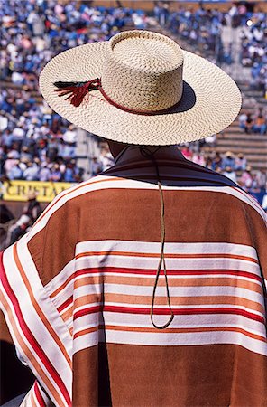 poncho - A huaso's finely woven manta (cape),National Rodeo Championship Stock Photo - Rights-Managed, Code: 862-03352008