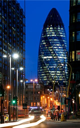 swiss re tower - The Swiss Re Tower in the City of London. Stock Photo - Rights-Managed, Code: 862-03352998
