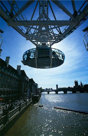 A view from one of the capsules on the BA London Eye. Stock Photo - Rights-Managed, Code: 862-03353041