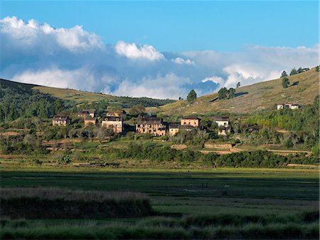 Typical farming country and villages near Ambositra,on the way to Antoetra,Madagascar Stock Photo - Rights-Managed, Code: 862-03364003