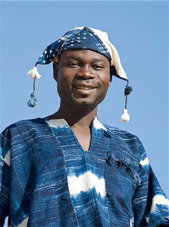 simsearch:400-05910051,k - Mali,Dogon Country,Sangha. A young man dressed in traditional Dogon attire. The unusual hat is peculiar to the Dogon people. Stock Photo - Rights-Managed, Code: 862-03364182