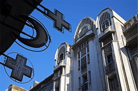 Art Deco architecture on Bouleverd Mohammed V,Casablanca. Stock Photo - Rights-Managed, Code: 862-03364646