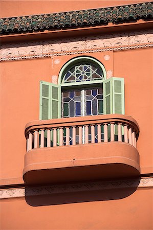 A balcony in the old medina of Casablanca,Morocco. Stock Photo - Rights-Managed, Code: 862-03364666