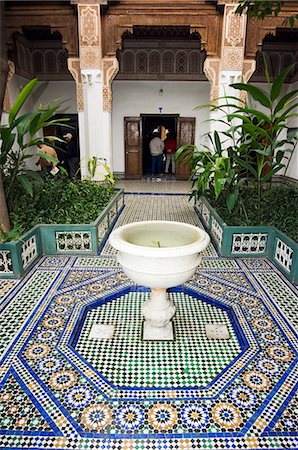 simsearch:862-03364767,k - Bahia Palace ceramic floor courtyard late 18th 19th century Stock Photo - Rights-Managed, Code: 862-03364773