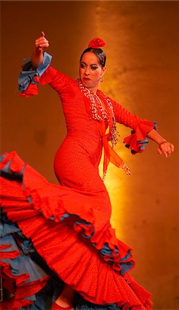 Morocco,Fes. Belen Maya performs Flamenco on the stage of the Bab Makina during the Fes Festival of Sacred World Music. Stock Photo - Rights-Managed, Code: 862-03364824