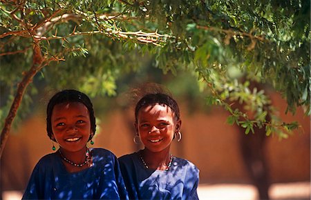 Niger,Timia Oasis. Two Tuareg Children in the Oasis village of Timia. Stock Photo - Rights-Managed, Code: 862-03365496