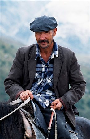 Kazakh herder with his horse Stock Photo - Rights-Managed, Code: 862-03365950