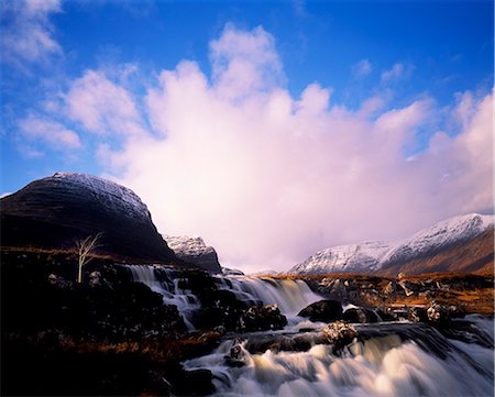 Applecross Waterfall with Sgurr a'Charachain,Ben. Stock Photo - Rights-Managed, Code: 862-03361446