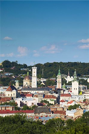 View of Old Town, Lviv, Ukraine Stock Photo - Rights-Managed, Code: 862-03714105