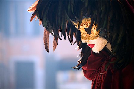 Italy, Veneto, Venice; A Venetian Mask on a mannequin Stock Photo - Rights-Managed, Code: 862-03712402