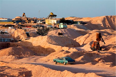 Australia, South Australia, Coober Pedy.   The lunar-like landscape of Coober Pedy - an outback town built mostly underground. Stock Photo - Rights-Managed, Code: 862-03736258