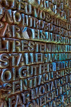 facades in barcelona - Spain, Cataluna, Barcelona, la Sagrada Familia, detail of the doors to the south west facade of the Sagrada Familia Cathedral. Stock Photo - Rights-Managed, Code: 862-03737164