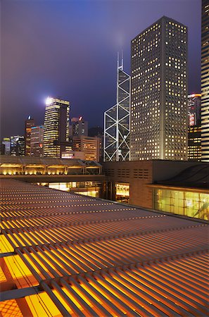 simsearch:862-05997261,k - View of Central from garden rooftop of IFC 2, Central, Hong Kong, China Stock Photo - Rights-Managed, Code: 862-03731099