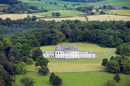 Northern Ireland, Fermanagh, Enniskillen. Aerial view of Castle Coole, a late C18th neo-classical Georgian mansion. Stock Photo - Rights-Managed, Code: 862-03731995