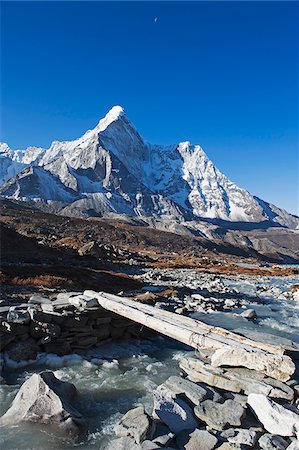 Asia, Nepal, Himalayas, Sagarmatha National Park, Solu Khumbu Everest Region, Unesco World Heritage, Ama Dablam (6812m) Stock Photo - Rights-Managed, Code: 862-03808064