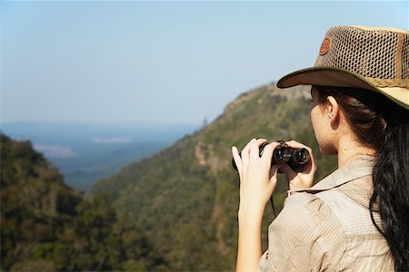 eastern transvaal - Woman with binoculars on top of canyon, Graskop, Drakensberg Escarpment, Mpumalanga, South Africa Stock Photo - Rights-Managed, Code: 862-03808235