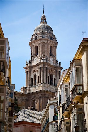 simsearch:862-03807333,k - Tour de la cathédrale de Malaga, Andalousie, Espagne Photographie de stock - Rights-Managed, Code: 862-03808576