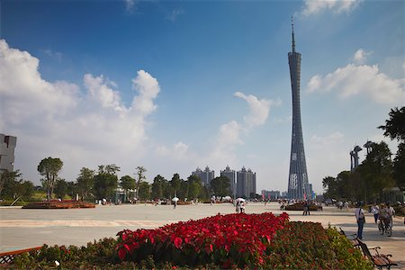 Canton Tower (Guangzhou TV and Sightseeing Tower), Guangzhou, Guangdong, China Stock Photo - Rights-Managed, Code: 862-03887512