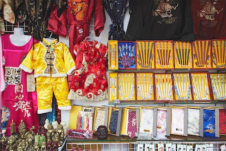 Souvenirs for sale on street stall, Fuzi Miao area, Nanjing, Jiangsu, China Stock Photo - Rights-Managed, Code: 862-03887521