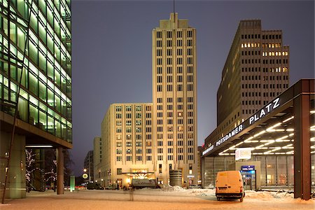 Potsdamer Platz, the new Centre of Berlin in Winter. Germany Stock Photo - Rights-Managed, Code: 862-03887991