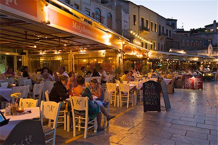 european cafe bar - Taverns in the Old Town of Chania, Crete, Greece Stock Photo - Rights-Managed, Code: 862-03888349