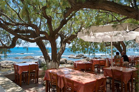 european cafe bar - Tavern in Plakias, Crete, Greece Stock Photo - Rights-Managed, Code: 862-03888362