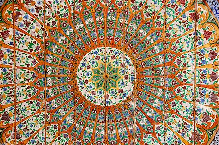 paint art of africa - Wooden painted ceiling in the Marrakech medina. Morocco Stock Photo - Rights-Managed, Code: 862-03888914