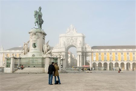 portugal people and culture - Tourists at Terreiro do Paço, Lisbon, Portugal Stock Photo - Rights-Managed, Code: 862-03889028