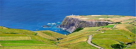 simsearch:862-03889206,k - Albarnaz lighthouse and coastline in the middle of the Atlantic Ocean. Flores, Azores islands, Portugal Stock Photo - Rights-Managed, Code: 862-03889288