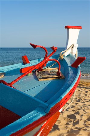 Traditional fishing boats, Algarve, Portugal Stock Photo - Rights-Managed, Code: 862-03889375