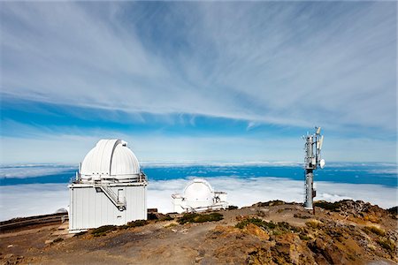 Observatory, Roque de los Muchachos, Caldera de Taburiente, La Palma, Canary Islands, Spain Foto de stock - Con derechos protegidos, Código: 862-03889708