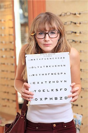 France, optician, vision testing. Stock Photo - Rights-Managed, Code: 877-06835826
