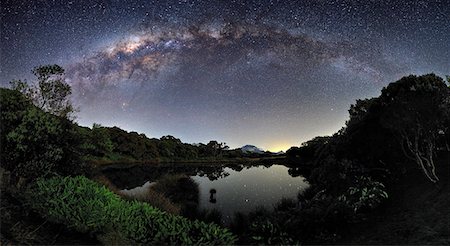 Reunion island, Piton de l'eau, milky way Stock Photo - Rights-Managed, Code: 877-08026563