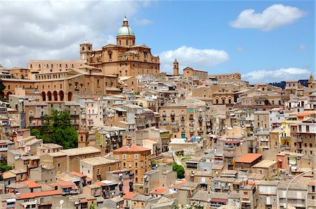 Italy, Sicily, province of Enna, Piazza Armerina, city and cathedral Stock Photo - Rights-Managed, Code: 877-08128104