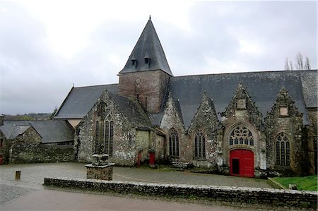 simsearch:877-08128095,k - France, Brittany, Rochefort en Terre, Notre Dame de Tronchaye church Photographie de stock - Rights-Managed, Code: 877-08128142