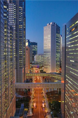 expressway in japan - Japan, Tokyo City, Shinjuku District, Shinjuku West Side, Tocho Bldg . Stock Photo - Rights-Managed, Code: 877-08128371