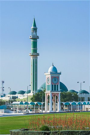 simsearch:877-08897949,k - Qatar, Doha City,The Clock Tower and Grand Mosque Minaret Stock Photo - Rights-Managed, Code: 877-08128383